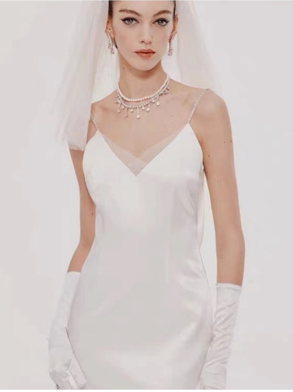 Nana Jacqueline Zolene White Slip Dress XS/S